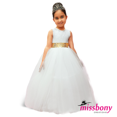 Childrens' white formal dress, MONA