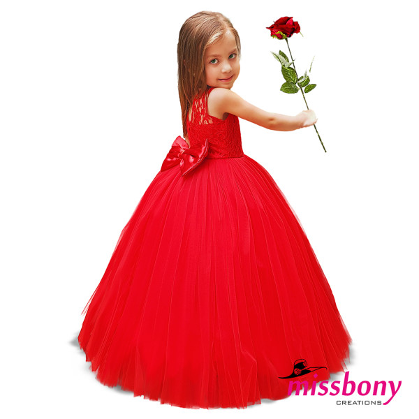 GRACE, Customizable Girl's Lace Evening Dress