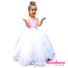 ROSA, girls' evening gown with flowers
