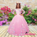 ROSA, girls' evening gown with flowers