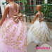 SCARLETT, gold glittery evening dress for girls